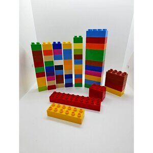 Lego DUPLO BULK LOT 65 Assorted Pieces - Base Lot 2x2,2x4, 2x6,2x10 Multicolored